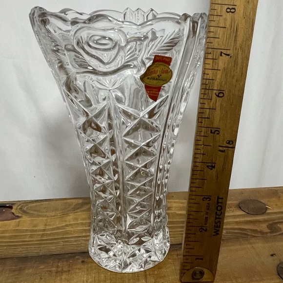 Anna Hutte Bleikristall Lead Crystal Vase Vintage 24% PbO - Picture 6 of 7